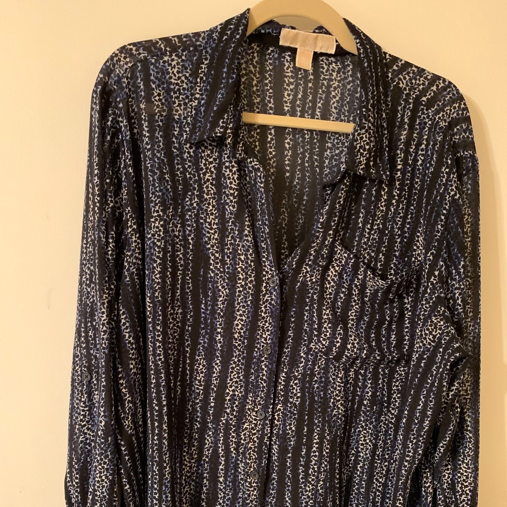 Michael Kors Navy and white stripe Tunic, XL